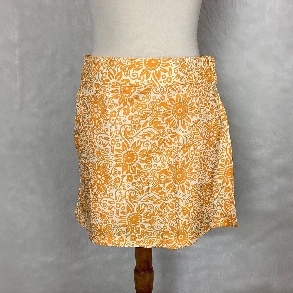 RipSkirt Hawaii Yellow Floral Tuscan Sunflower Wrap Skirt Length 1 NWT S